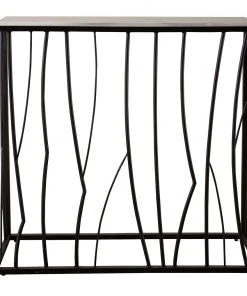 LIVING ROOM Uttermost Reed Travertine Console Table