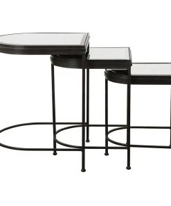 Uttermost India Black Nesting Tables, S/3
