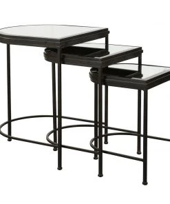 Uttermost India Black Nesting Tables, S/3