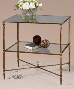 Uttermost Henzler Mirrored Glass Lamp Table