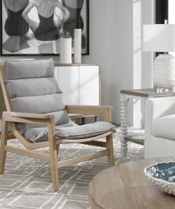 Uttermost Isola Oak Accent Chair LIVING ROOM