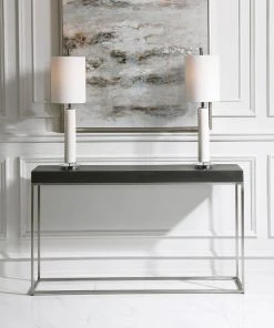 Uttermost Jase Black Concrete Console Table