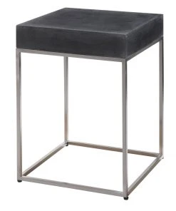 Side & End Tables Uttermost Jase Black Concrete Accent Table