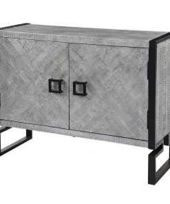 Uttermost Keyes 2 Door Gray Cabinet