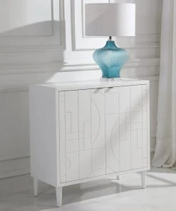 Uttermost Stockholm White 2 Door Cabinet
