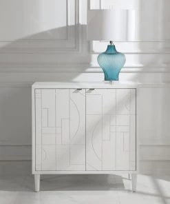 Uttermost Stockholm White 2 Door Cabinet