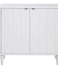 Uttermost Stockholm White 2 Door Cabinet