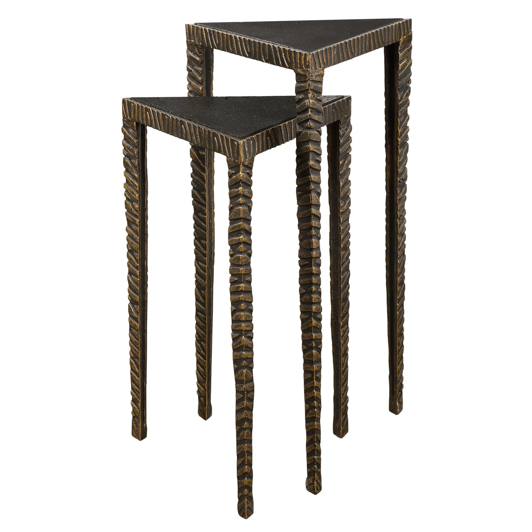 Side & End Tables Uttermost Samiria Triangular Accent Tables, S/2 3 Side & End Tables Uttermost Samiria Triangular Accent Tables, S/2
