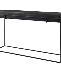 LIVING ROOM Uttermost Telone Modern Black Console Table