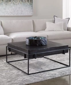 Uttermost Telone Modern Black Coffee Table
