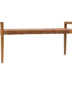 Uttermost Plait Woven Leather Bench LIVING ROOM 13 Uttermost Plait Woven Leather Bench LIVING ROOM