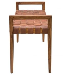 Uttermost Plait Woven Leather Bench LIVING ROOM 14 Uttermost Plait Woven Leather Bench LIVING ROOM