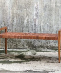 Uttermost Plait Woven Leather Bench LIVING ROOM 12 Uttermost Plait Woven Leather Bench LIVING ROOM