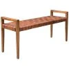 Uttermost Plait Woven Leather Bench LIVING ROOM 1 Uttermost Plait Woven Leather Bench LIVING ROOM