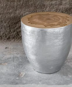 Uttermost Gannett Silver Wood End Table Side & End Tables