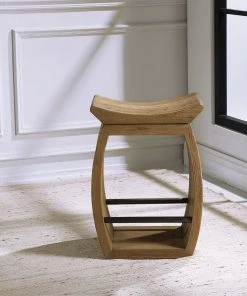 Uttermost Connor Modern Wood Counter Stool Benches, Ottomans & Poufs