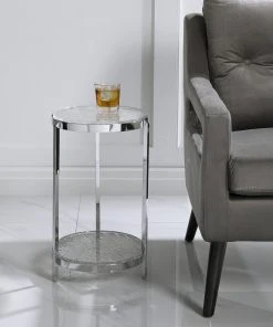 Uttermost Clarence Textured Glass Accent Table