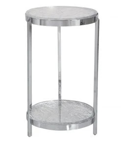 Uttermost Clarence Textured Glass Accent Table