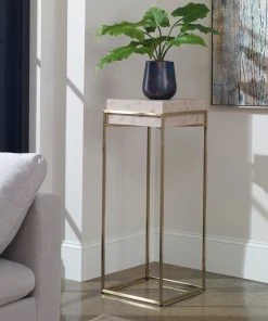 Uttermost Inda Modern Ivory Plant Stand DECOR