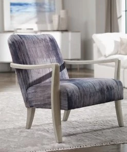 Uttermost Watercolor Gray Chenille Accent Chair