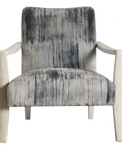 Uttermost Watercolor Gray Chenille Accent Chair