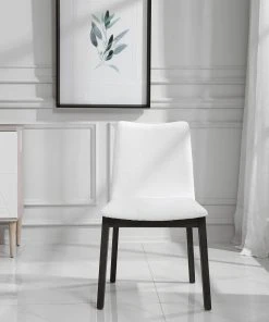 DINING ROOM Uttermost Delano White Armless Chair S/2