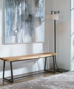 LIVING ROOM Uttermost Laurel Wooden Bench