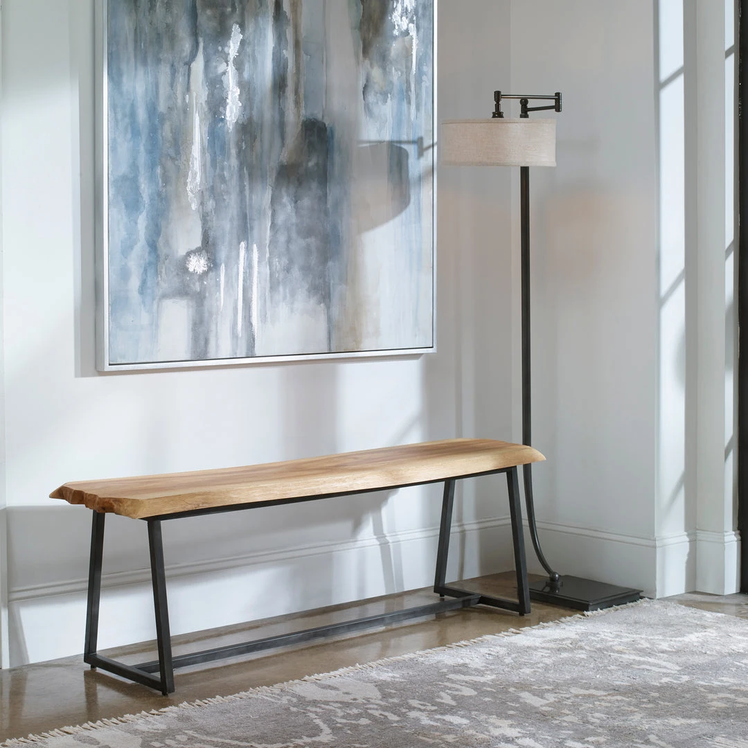 LIVING ROOM Uttermost Laurel Wooden Bench 4 LIVING ROOM Uttermost Laurel Wooden Bench