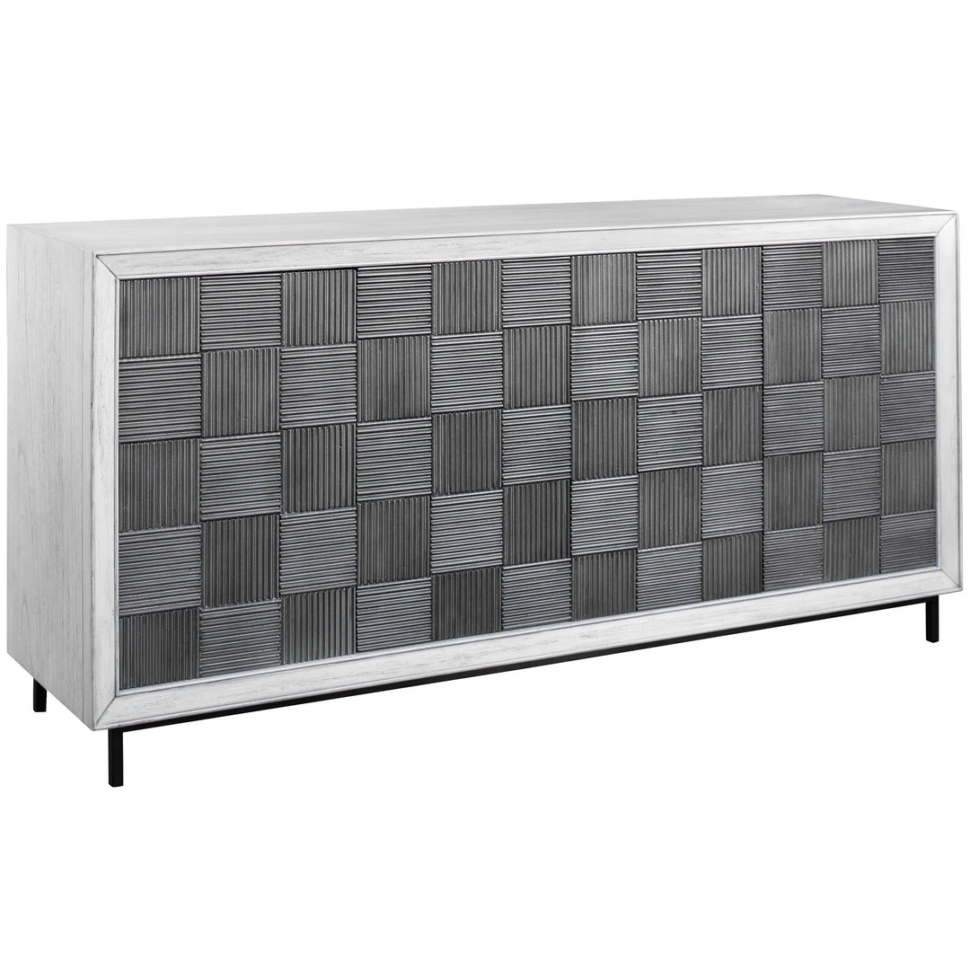 Uttermost Checkerboard 4 Door Gray Cabinet 6 Uttermost Checkerboard 4 Door Gray Cabinet