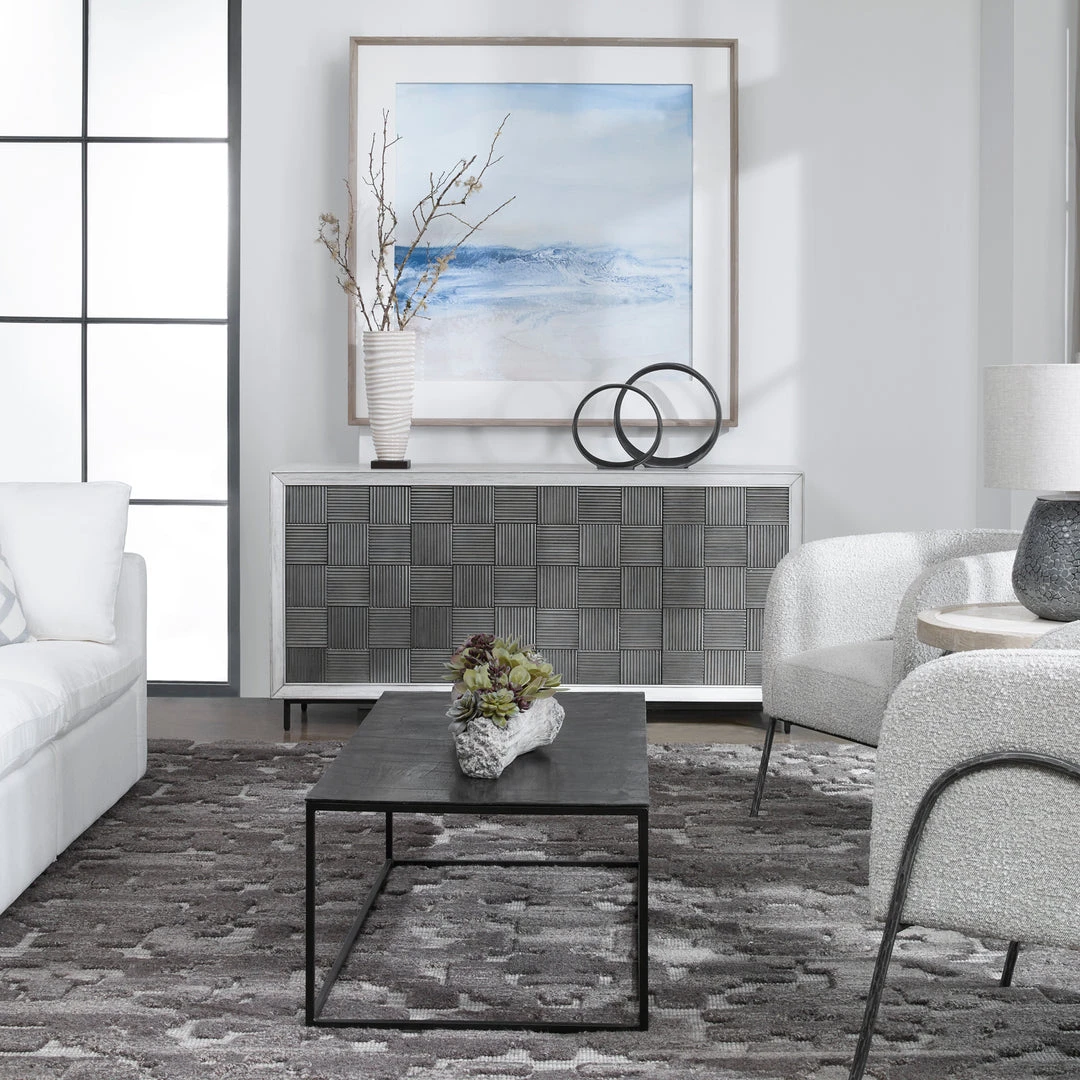 Uttermost Checkerboard 4 Door Gray Cabinet 4 Uttermost Checkerboard 4 Door Gray Cabinet