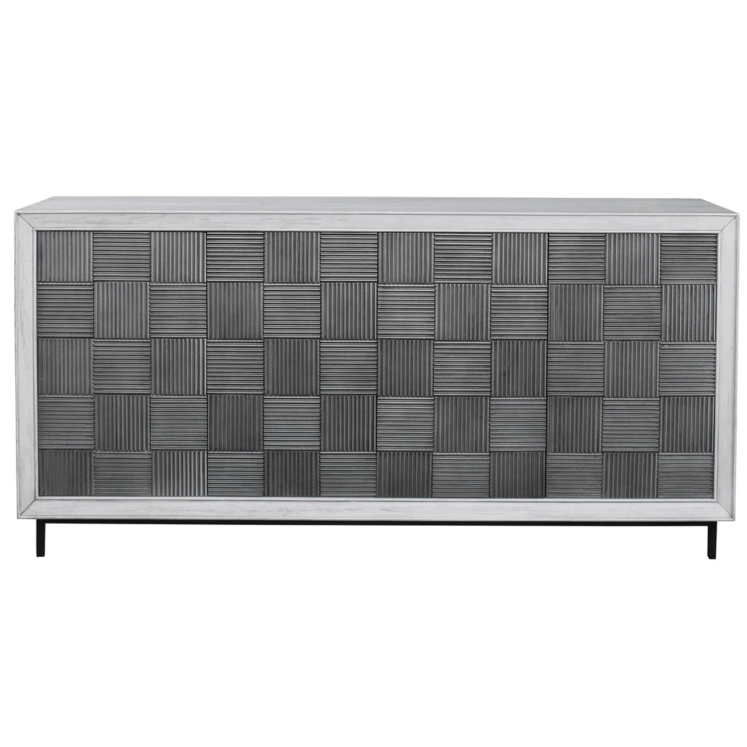 Uttermost Checkerboard 4 Door Gray Cabinet 3 Uttermost Checkerboard 4 Door Gray Cabinet