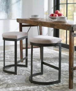 Uttermost Ivanna Black Iron Counter Stool