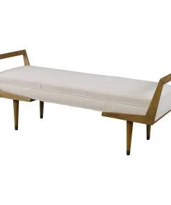 Uttermost Waylon Modern Ivory Bench LIVING ROOM 8 Uttermost Waylon Modern Ivory Bench LIVING ROOM