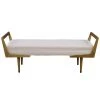 Uttermost Waylon Modern Ivory Bench LIVING ROOM