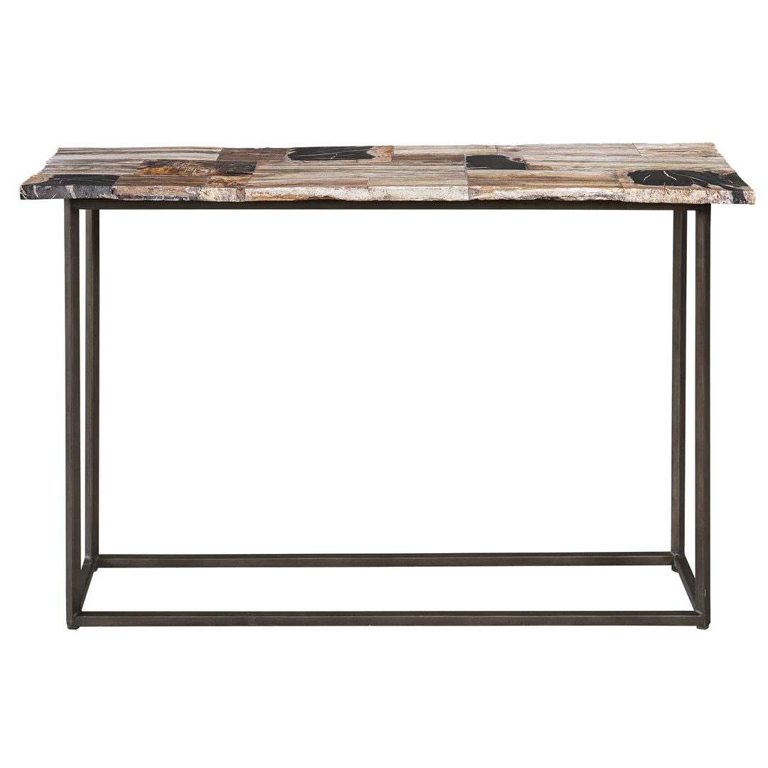 LIVING ROOM Uttermost Iya Petrified Wood Console Table 5 LIVING ROOM Uttermost Iya Petrified Wood Console Table