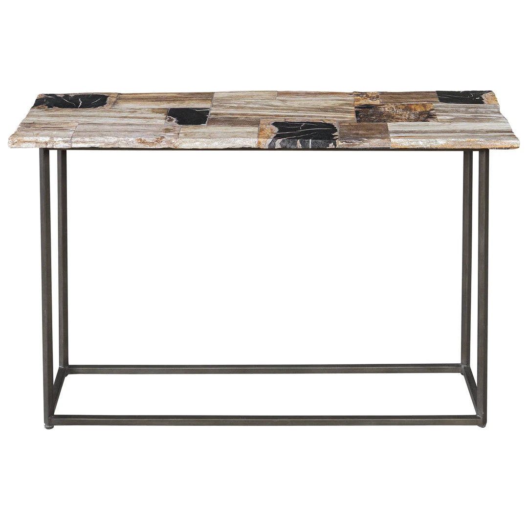 LIVING ROOM Uttermost Iya Petrified Wood Console Table 3 LIVING ROOM Uttermost Iya Petrified Wood Console Table