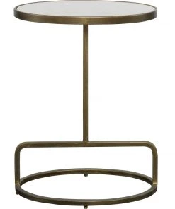 Uttermost Jessenia White Marble Accent Table Side & End Tables