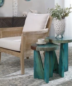 Side & End Tables Uttermost Nadette Blue Nesting Tables, S/2