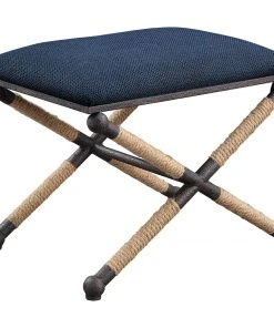 Uttermost Firth Small Navy Fabric Bench
