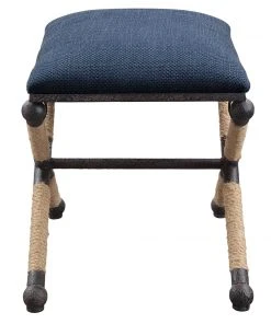 Uttermost Firth Small Navy Fabric Bench