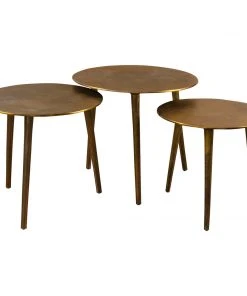 LIVING ROOM Uttermost Kasai Gold Coffee Tables, S/3