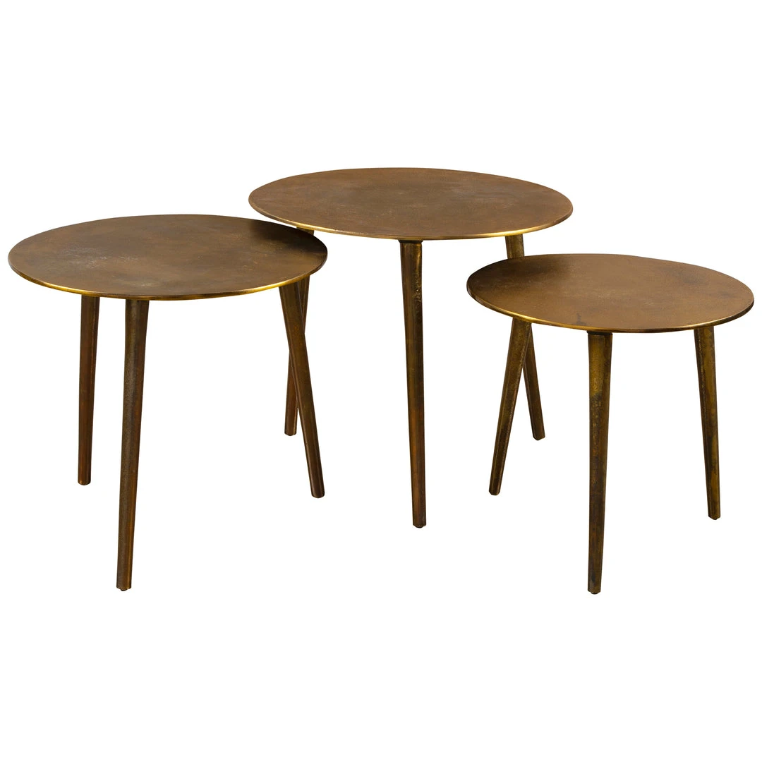 LIVING ROOM Uttermost Kasai Gold Coffee Tables, S/3 3 LIVING ROOM Uttermost Kasai Gold Coffee Tables, S/3