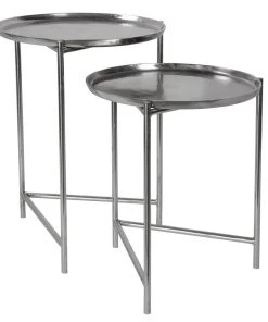 Uttermost Burnett Nickel Nesting Tables, S/2