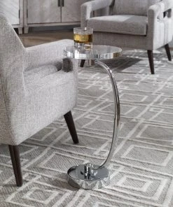 Side & End Tables Uttermost Waveney Nickel Drink Table