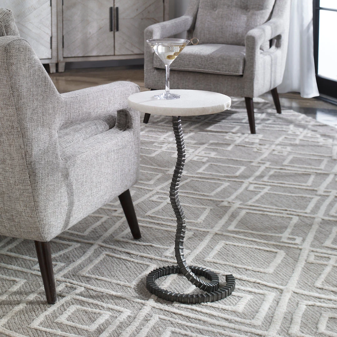 Uttermost Lasso White Drink Table Side & End Tables 4 Uttermost Lasso White Drink Table Side & End Tables