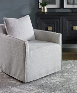 Uttermost Welland Gray Swivel Chair