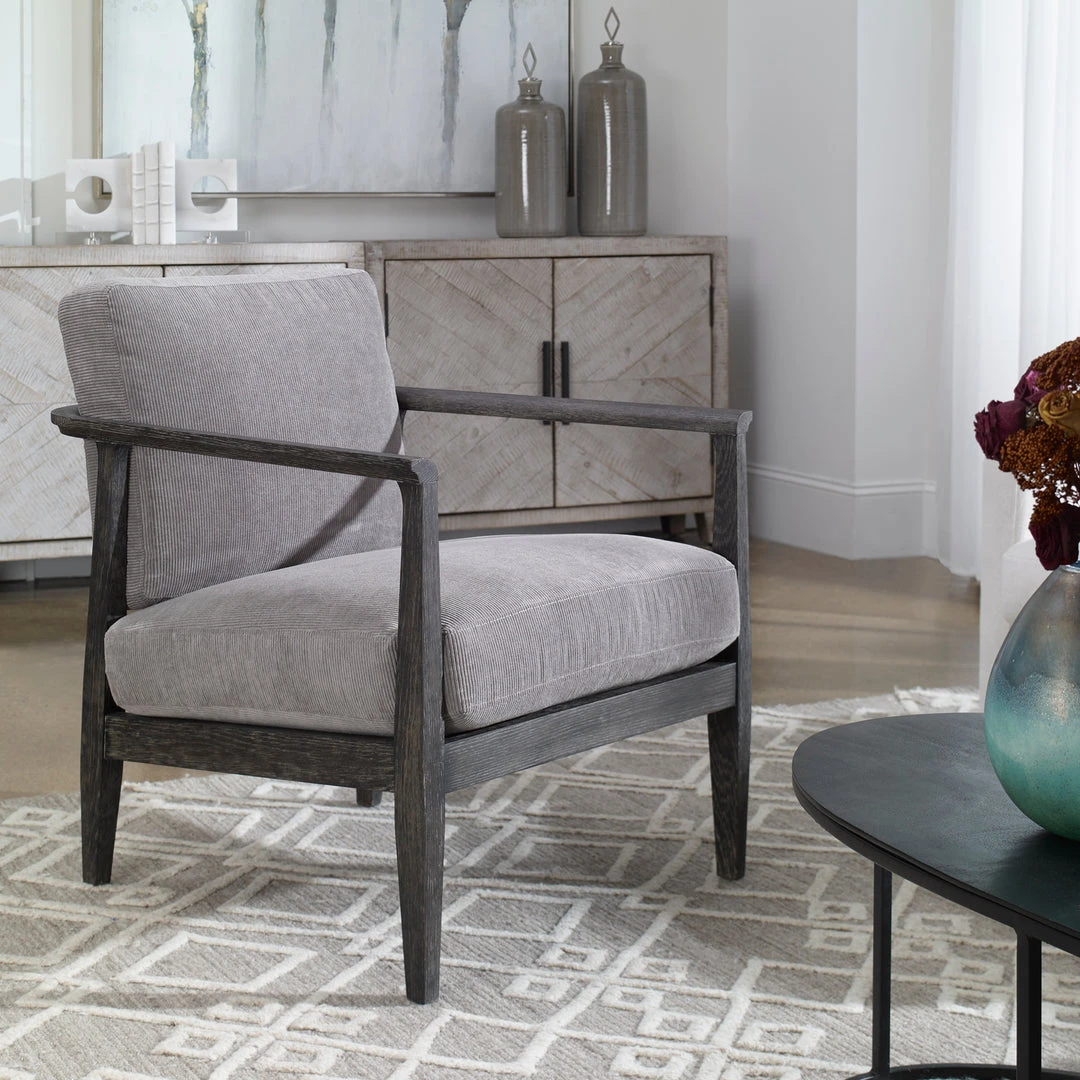 Uttermost Brunei Modern Gray Accent Chair LIVING ROOM 4 Uttermost Brunei Modern Gray Accent Chair LIVING ROOM