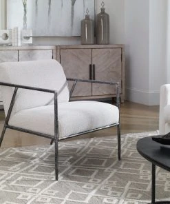 Uttermost Brisbane Light Gray Accent Chair LIVING ROOM