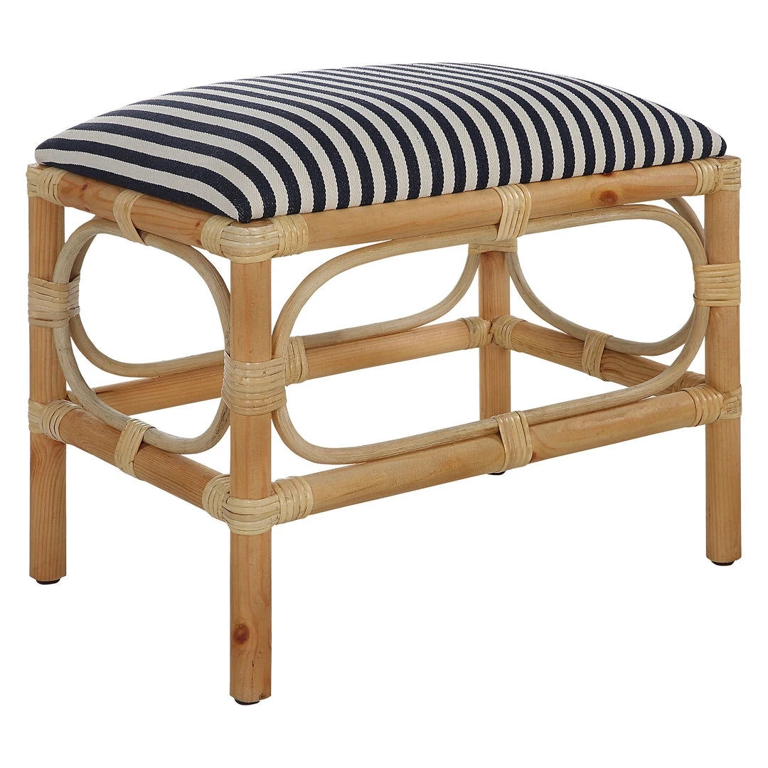 Uttermost Laguna Small Striped Bench 5 Uttermost Laguna Small Striped Bench