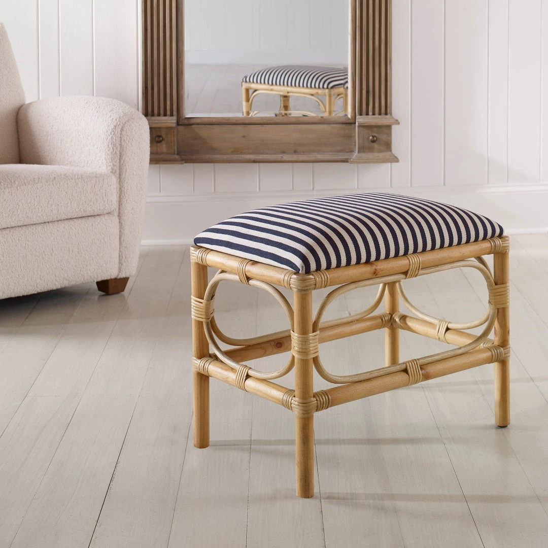 Uttermost Laguna Small Striped Bench 4 Uttermost Laguna Small Striped Bench